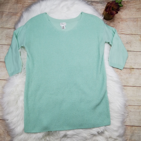 Motherhood knitted Turquoise Sweatshirt Size M - Picture 3 of 4